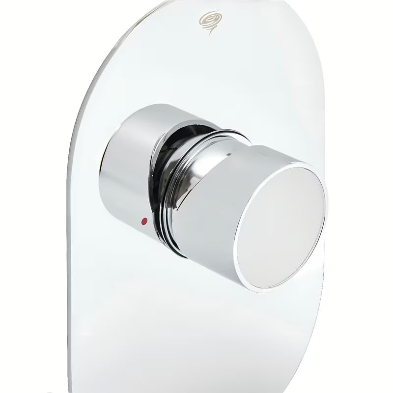 Podometna enoročna armatura za tuš SAT Fusion u izvedbi bijelo staklo pro modernu minimalističku kupaonicu.