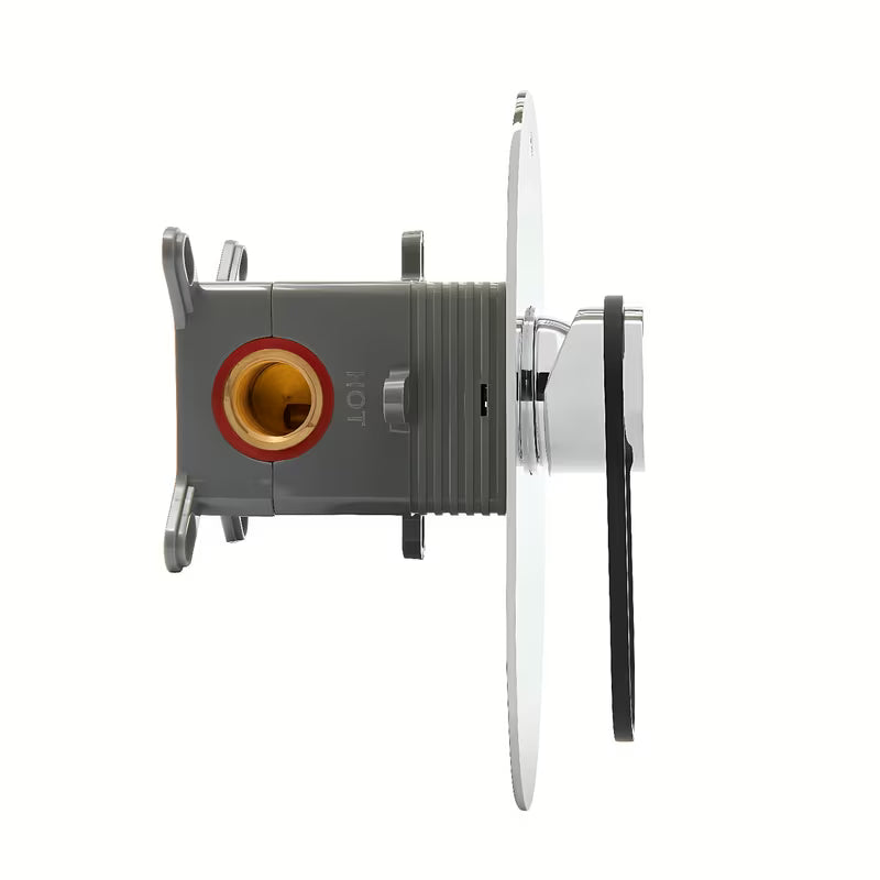 Podometna enoročna armatura za tuš SAT Fusion u sjajnoj crnoj izvedbi s podžbuknim tijelom.