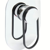 Podometna enoročna armatura za tuš SAT Fusion u sjajnoj crnoj izvedbi s podžbuknim tijelom.