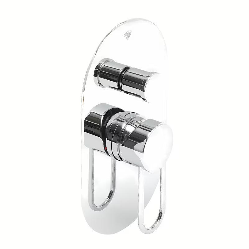 Podometna tuš i armatura za kad SAT Fusion u sjajnom kromu s ručicom