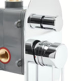 Podometna tuš i armatura za kad SAT Fusion u sjajnom kromu s ručicom