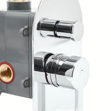 Podometna tuš i armatura za kad SAT Fusion u sjajnoj krom izvedbi s ručicom.