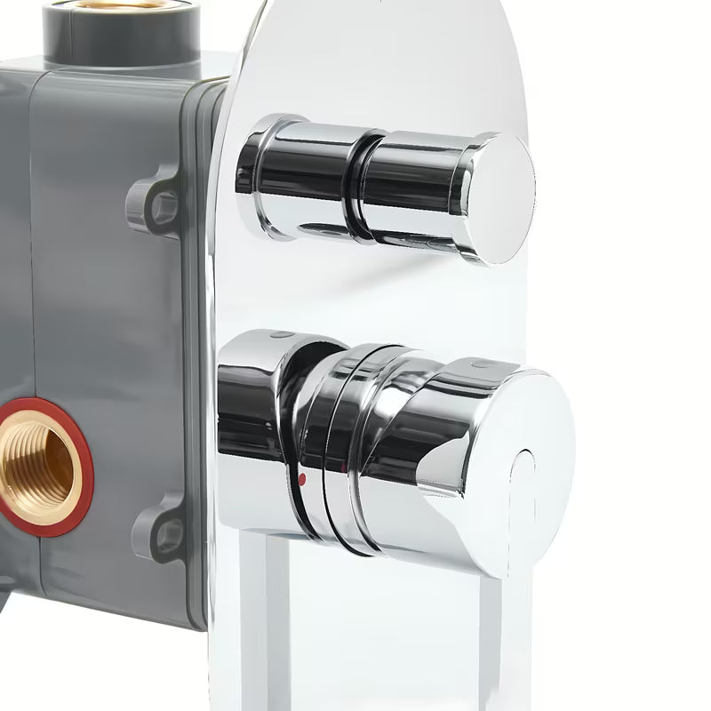 Podometna tuš i armatura za kad SAT Fusion u sjajnoj krom izvedbi s ručicom.