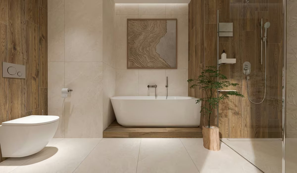 Podometna tuš i armatura za kad SAT Fusion u sjajnoj krom izvedbi s ručicom.