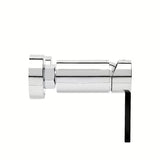 Kromirana enoročna armatura za tuš SAT Fusion brez tuš seta s crnom zamjenjivom ručicom