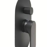 Podometna enoročna tuš i armatura za kad SAT Fusion u mat crnoj boji s podžbuknim tijelom