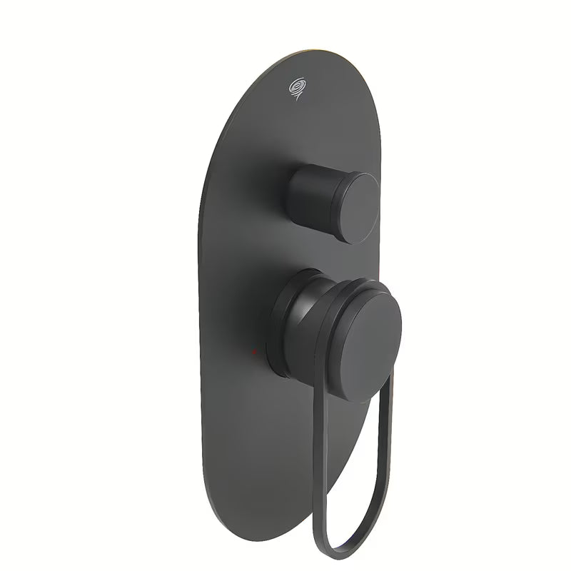 Podometna enoročna tuš i armatura za kad SAT Fusion u mat crnoj boji