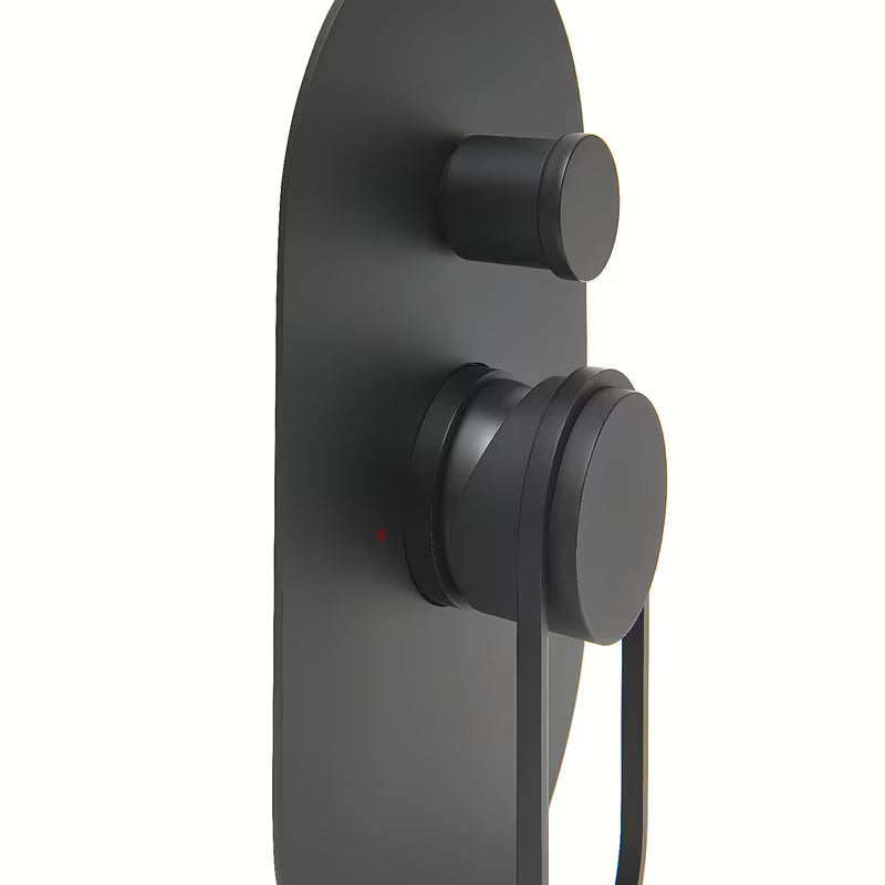 Podometna enoročna tuš i armatura za kad SAT Fusion u mat crnoj boji