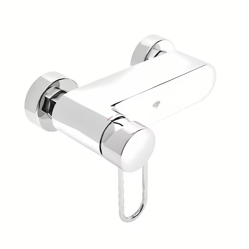 Stenska enoročna armatura za tuš SAT Fusion u sjajnom kromu s okruglom ručicom