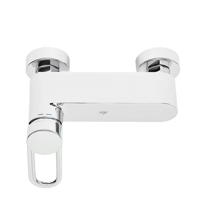 Stenska enoročna armatura za tuš SAT Fusion u sjajnom kromu s okruglom ručicom