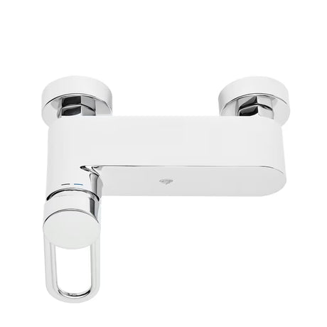 Stenska enoročna armatura za tuš SAT Fusion u sjajnom kromu s okruglom ručicom