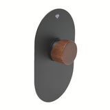 Podometna armatura za tuš SAT Fusion s ručicom u dekoru tamnog drva i krom izvedbi