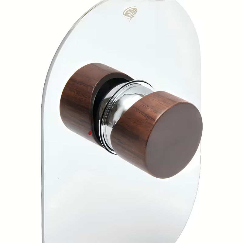 Podometna enoročna armatura za tuš SAT Fusion u dekoru tamnog drva sa sjajnom površinom