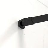 Pravokotna tuš kabina SAT Fusion 90x80 cm u crnoj mat boji s prozirnim staklom i bezokvirnom konstrukcijom