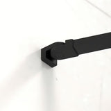 Pravokotna tuš kabina SAT Fusion 100x90 cm u crnoj mat boji s prozirnim staklom i bezokvirnom konstrukcijom.