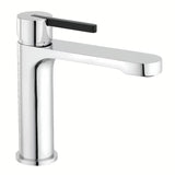 Armatura za Umivalnik SAT Fusion u krom izvedbi s crnim detaljima