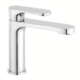 Kromirana enoročna stoječa armatura za umivalnik SAT Fusion brez odtoka.