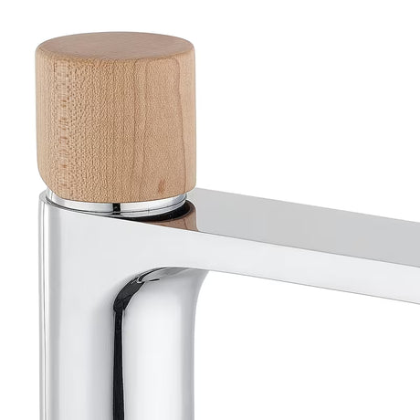 Enoročna stoječa armatura za umivalnik SAT Fusion u dekoru svijetlog drva brez odtoka