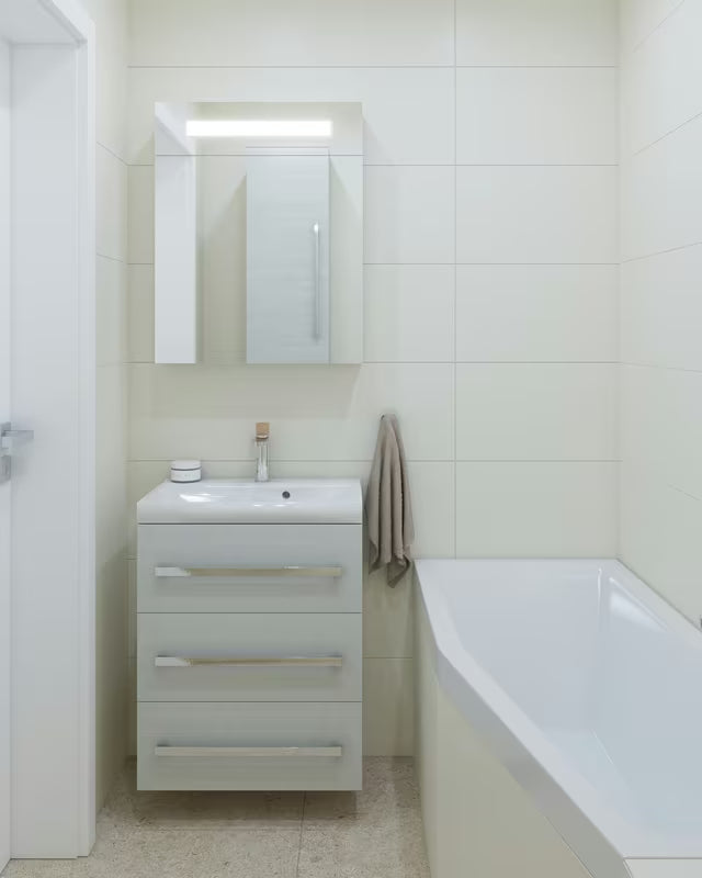 Enoročna stoječa armatura za umivalnik SAT Fusion u dekoru svijetlog drva brez odtoka