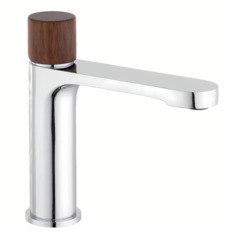 SAT Fusion armatura za umivalnik brez odtoka s ručicom u dekoru tamnog drva