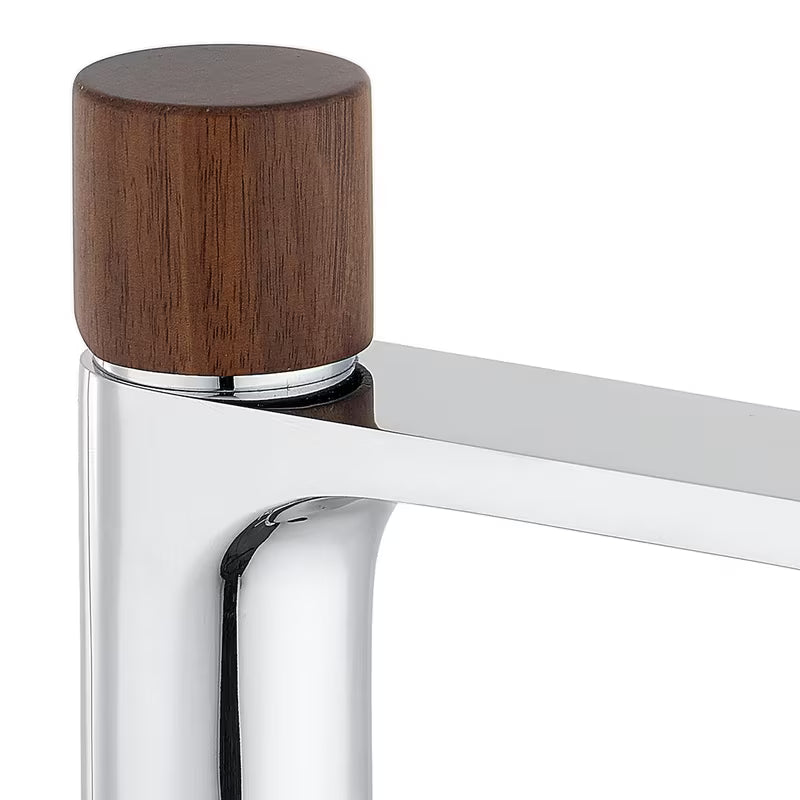 SAT Fusion armatura za umivalnik brez odtoka s ručicom u dekoru tamnog drva