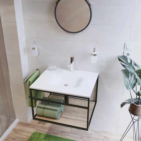 SAT Fusion armatura za umivalnik brez odtoka s ručicom u dekoru tamnog drva