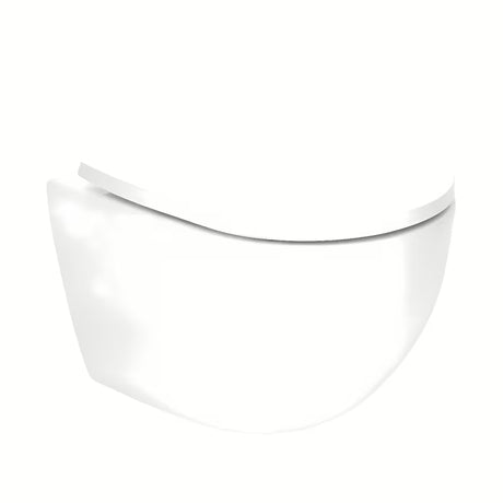 Viseči WC set SAT Fusion s vrtložnim ispiranjem, tipkom u mat crnoj boji i sjedalom od duroplasta