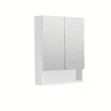 Viseča omarica z ogledalom SAT Cube Way 60x72x14 cm v beli sijajni barvi z zrcalnimi vrati