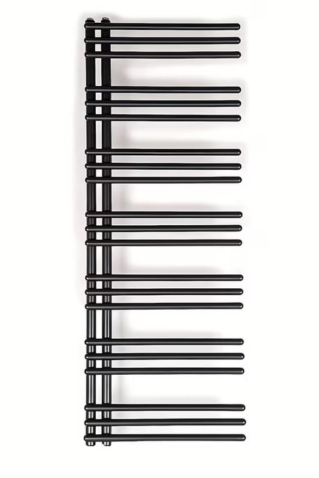 Kombiniran radiator SAT Hto 50x134 cm v črni mat barvi s sredinskim priklopom