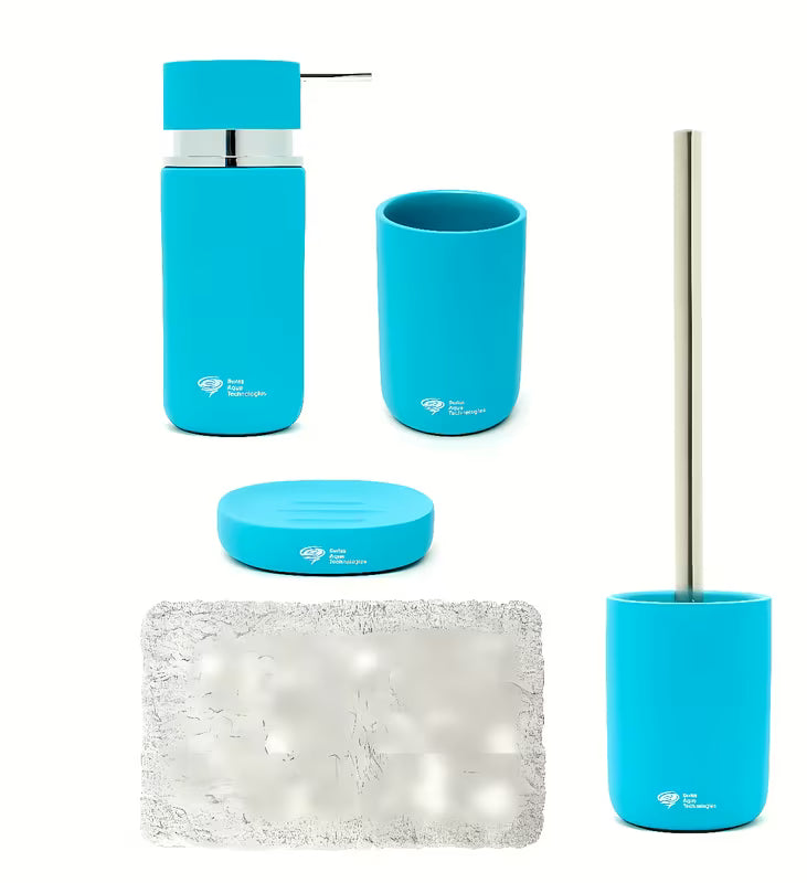 Komplet kopalniških dodatkov SAT Infinitio u modernom, ujednačenom dizajnu pro zonu umivaonika i WC školjka zonu.