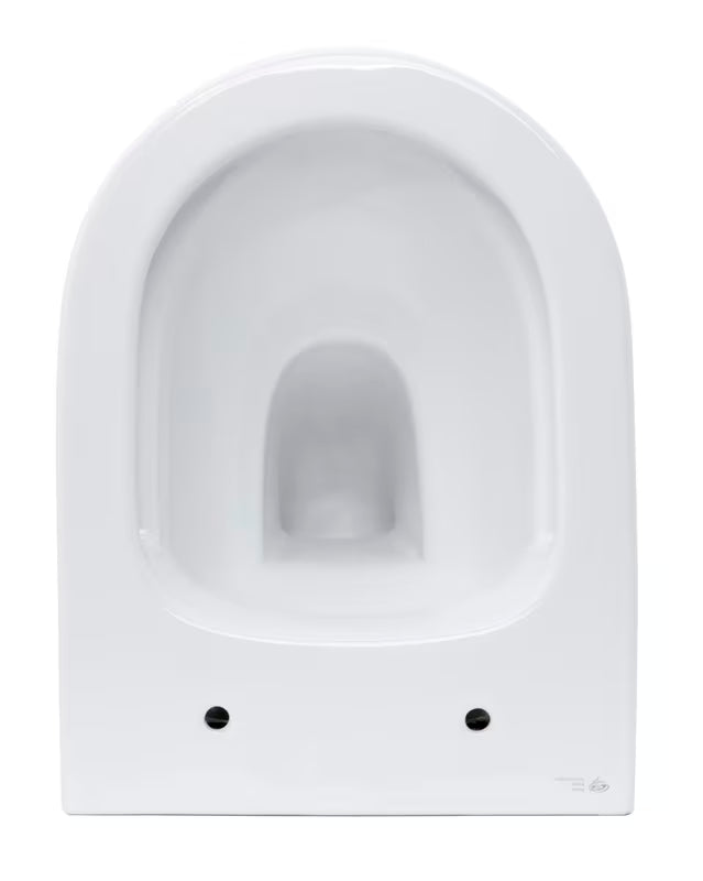 Beli viseča WC školjka SAT Infinitio s skritim pritrjevanjem in sedežem z mehko Zapiranje Soft Close.