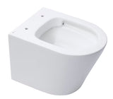 Viseča WC Školjka SAT Infinitio v mat beli barvi s skritim pritrjevanjem in sedežem mehko Zapiranje Soft Close.
