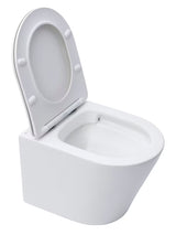 Viseča WC Školjka SAT Infinitio v mat beli barvi s skritim pritrjevanjem in sedežem mehko Zapiranje Soft Close.