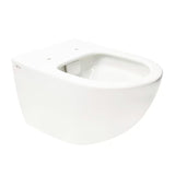 Belo viseča WC školjka SAT Infinitio z brezrobim splakovanjem Rim-Ex in sedežem s mehko Zapiranje Soft Close.