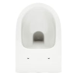 Belo viseča WC školjka SAT Infinitio z brezrobim splakovanjem Rim-Ex in sedežem s mehko Zapiranje Soft Close.