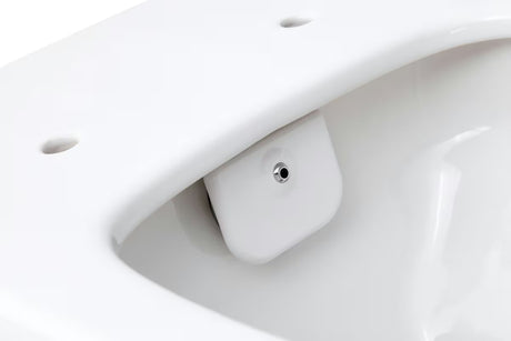 Viseča WC Školjka SAT Infinitio z integriranim bidejem, brezrobim Rim-Ex in sedežem mehko Zapiranje Soft Close v beli barvi