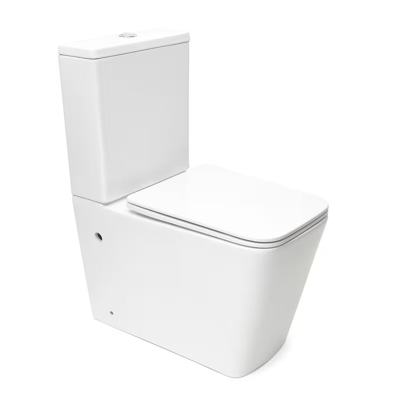 Bel samostoječi  WC monoblok SAT Infinitio brez splakovalnega kroga s wc desko in varčnim splakovanjem DualFlush