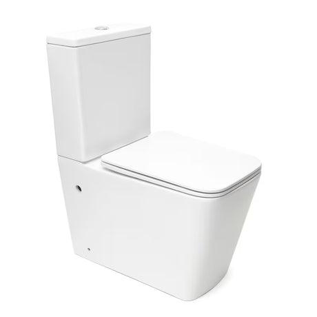 Bel samostoječi  WC monoblok SAT Infinitio brez splakovalnega kroga s wc desko in varčnim splakovanjem DualFlush