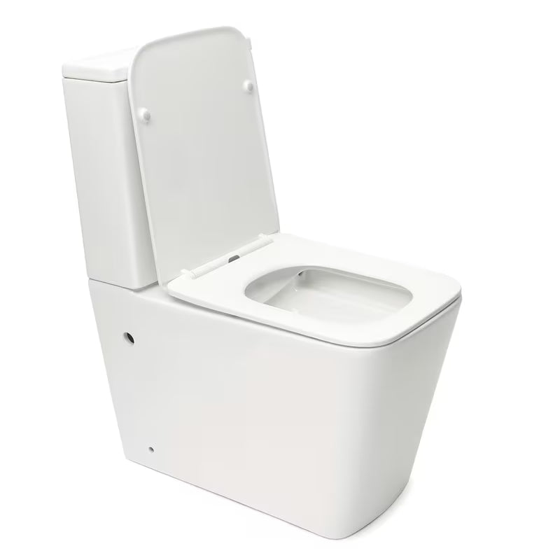 Bel samostoječi  WC monoblok SAT Infinitio brez splakovalnega kroga s wc desko in varčnim splakovanjem DualFlush