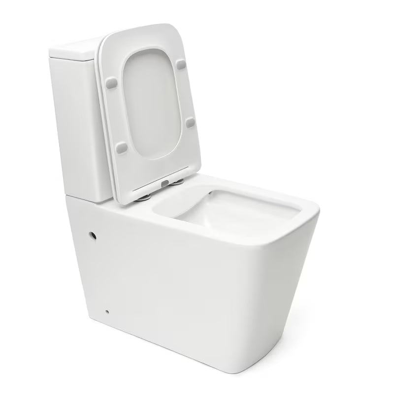 Bel samostoječi  WC monoblok SAT Infinitio brez splakovalnega kroga s wc desko in varčnim splakovanjem DualFlush