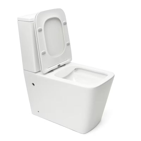 Bel samostoječi  WC monoblok SAT Infinitio brez splakovalnega kroga s wc desko in varčnim splakovanjem DualFlush