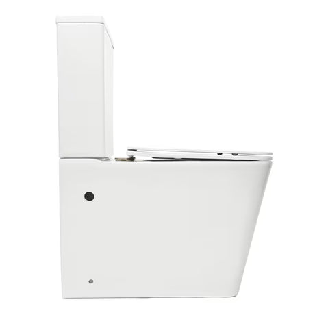 Bel samostoječi  WC monoblok SAT Infinitio brez splakovalnega kroga s wc desko in varčnim splakovanjem DualFlush