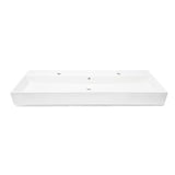 Beli keramični umivalnik SAT Infinitio 121,4x46,9 cm s prelivom