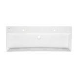 Beli keramični umivalnik SAT Infinitio 121,4x46,9 cm s prelivom
