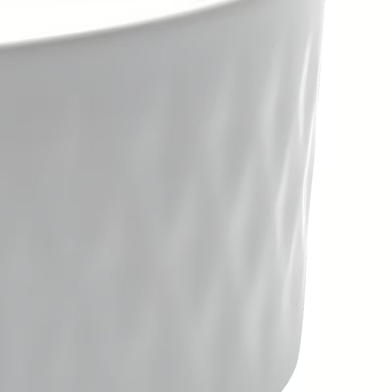 Sijajno bel keramični umivalnik na ploščo SAT Infinitio 36 x 36 cm brez preliva