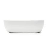 Mat beli keramični umivalnik na ploščo SAT Infinitio brez preliva velikosti 45,5x32,5 cm.