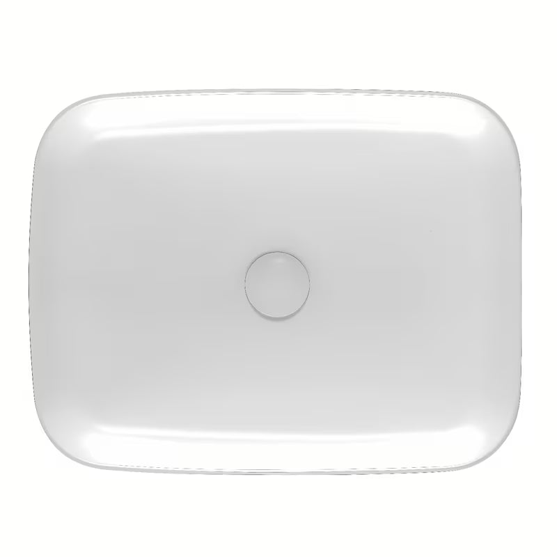 Mat beli tankostenski umivalnik na ploščo SAT Infinitio 50x39 cm brez preliva