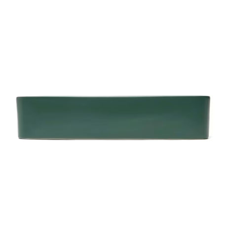 SAT Infinitio keramični umivalnik na ploščo 50x40 cm v temno zeleni mat barvi brez preliva.