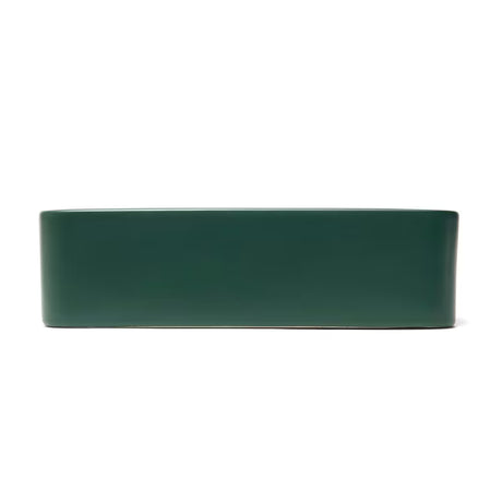 SAT Infinitio keramični umivalnik na ploščo 50x40 cm v temno zeleni mat barvi brez preliva.