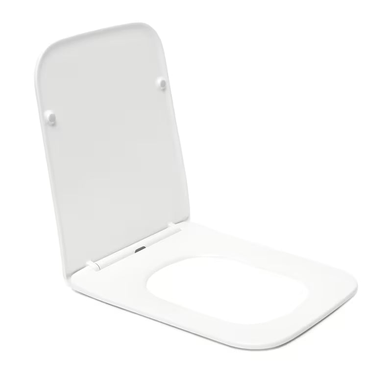 Bela WC deska SAT Infinitio v oglatem dizajnu s mehko Zapiranje Soft Close in EasyLock